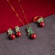 925 Silver Plated Cinnabar Pearl Flower Blessing Set 925 Silver Plated Cinnabar Pearl Flower Blessing Set