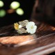 925 Silver Plated Copper White Jade Luck Ring 925 Silver Plated Copper White Jade Luck Ring