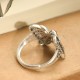 925 Sterling Silver Red Agate Butterfly Ring Set 925 Sterling Silver Red Agate Butterfly Ring Set