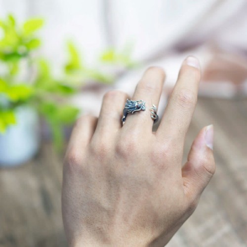 925 Sterling Silver Dragon Luck Protection Ring 925 Sterling Silver Dragon Luck Protection Ring