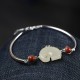 925 Silver Elephant Hetian Jade Abundance Set 925 Silver Elephant Hetian Jade Abundance Set