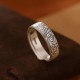 999 Silver Lotus Plum Blossom Engraved Enlightenment Ring 999 Silver Lotus Plum Blossom Engraved Enlightenment Ring