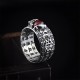 Feng Shui PiXiu Red Garnet Wealth Ring