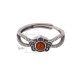 925 Sterling Silver Red Agate Logical Thinking Ring 925 Sterling Silver Red Agate Logical Thinking Ring