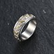 Six True Words Titanium Steel Balance Ring