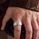 Handmade 999 Silver Yin Yang Bagua Harmony Ring Handmade 999 Silver Yin Yang Bagua Harmony Ring