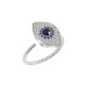 925 Silver Evil Eye Protection Rotatable Ring 925 Silver Evil Eye Protection Rotatable Ring
