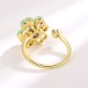 Cat's Eye Clover Zircon Love Rotatable Ring Cat's Eye Clover Zircon Love Rotatable Ring