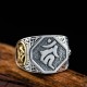 925 Silver Sanskrit Protection Adjustable Ring