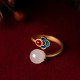 White Jade Auspicious Cloud Luck Ring White Jade Auspicious Cloud Luck Ring