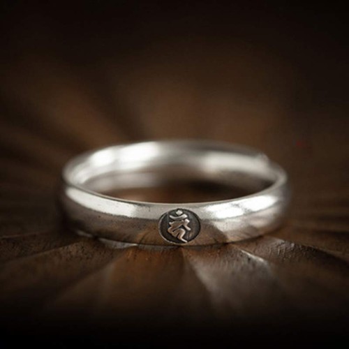 925 Sterling Silver Chinese Zodiac Buddha Blessing Ring 925 Sterling Silver Chinese Zodiac Buddha Blessing Ring