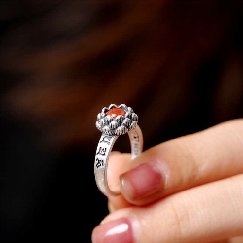 925 Sterling Silver Lotus Ring 925 Sterling Silver Lotus Ring