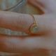 14K Gold Plated Round Jade Luck Ring 14K Gold Plated Round Jade Luck Ring