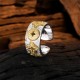 925 Silver Tang Dynasty Flower Luck Ring 925 Silver Tang Dynasty Flower Luck Ring