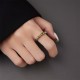 925 Sterling Silver Tang Dynasty Flower Luck Ring