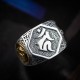 925 Silver Sanskrit Protection Adjustable Ring