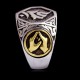 925 Silver Sanskrit Protection Adjustable Ring