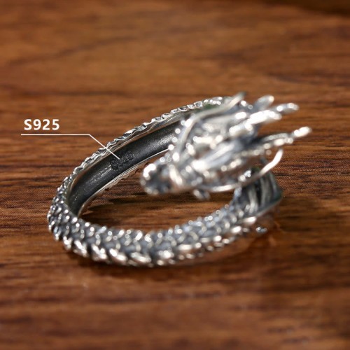 925 Silver Vintage Dragon Protection Ring 925 Silver Vintage Dragon Protection Ring