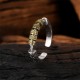 925 Sterling Silver Tang Dynasty Flower Luck Ring