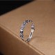 925 Silver Auspicious Clouds Engraved Ring 925 Silver Auspicious Clouds Engraved Ring