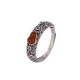 925 Silver Red Agate Cyan Jade Gourd Ring 925 Silver Red Agate Cyan Jade Gourd Ring