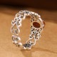 925 Sterling Silver Red Agate Calm Ring 925 Sterling Silver Red Agate Calm Ring