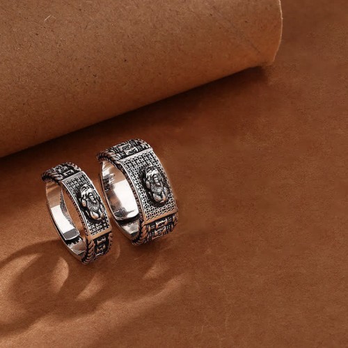 Feng Shui PiXiu Wealth Prayer Wheels Couple Ring