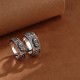 Feng Shui PiXiu Wealth Prayer Wheels Couple Ring