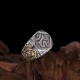 925 Silver Sanskrit Protection Adjustable Ring