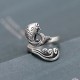 925 Silver Koi Fish Water Ripple Luck Ring