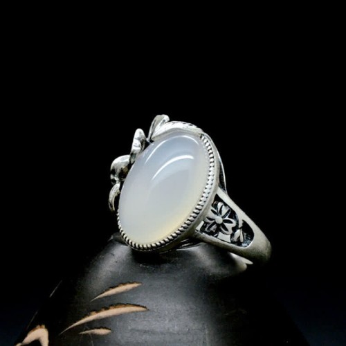 990 Sterling Silver Chalcedony Harmony Ring 990 Sterling Silver Chalcedony Harmony Ring