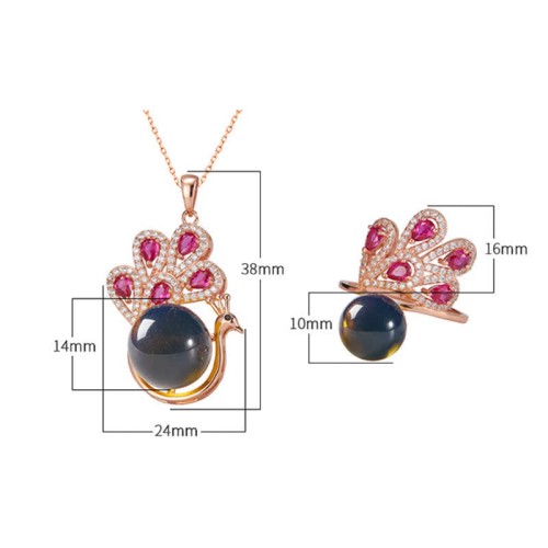 Peacock Amber Fortune Set Peacock Amber Fortune Set