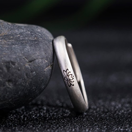 925 Sterling Silver Lotus Flower Enlightenment Ring 925 Sterling Silver Lotus Flower Enlightenment Ring