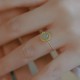 14K Gold Plated Round Jade Luck Ring 14K Gold Plated Round Jade Luck Ring