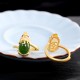 18K Gold-Plated Pixiu Jade Wealth Ring 18K Gold-Plated Pixiu Jade Wealth Ring