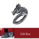 925 Silver Vintage Dragon Protection Ring 925 Silver Vintage Dragon Protection Ring