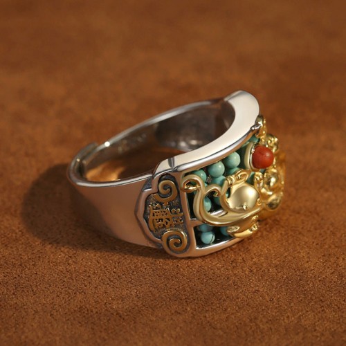 925 Sterling Silver PiXiu Abacus Protection Ring 925 Sterling Silver PiXiu Abacus Protection Ring
