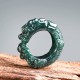 Natural Cyan Jade Dragon Success Ring Natural Cyan Jade Dragon Success Ring