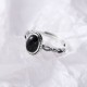 925 Sterling Silver Black Onyx Fortune Ring 925 Sterling Silver Black Onyx Fortune Ring