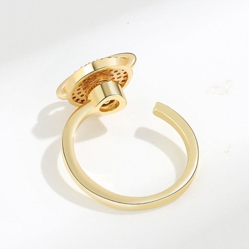 Zircon Copper Wealth Rotatable Ring Zircon Copper Wealth Rotatable Ring
