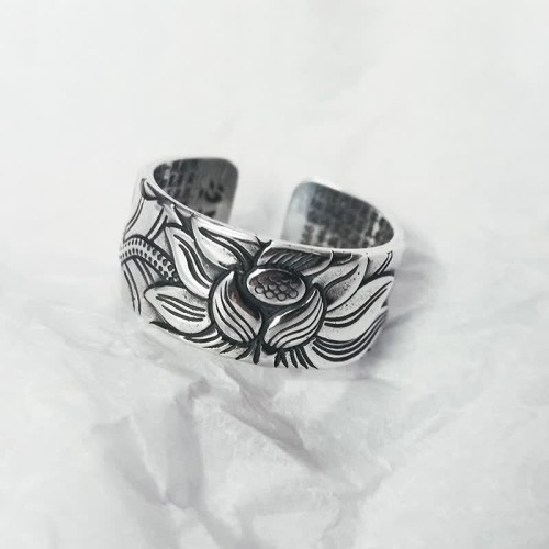 Lotus Heart Sutra Protection Ring Lotus Heart Sutra Protection Ring