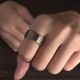 Tibetan Simple Copper Frosted Wealth Ring