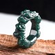 Natural Cyan Jade Dragon Success Ring Natural Cyan Jade Dragon Success Ring