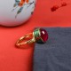 Sterling Silver Red Corundum Courage Ring Sterling Silver Red Corundum Courage Ring