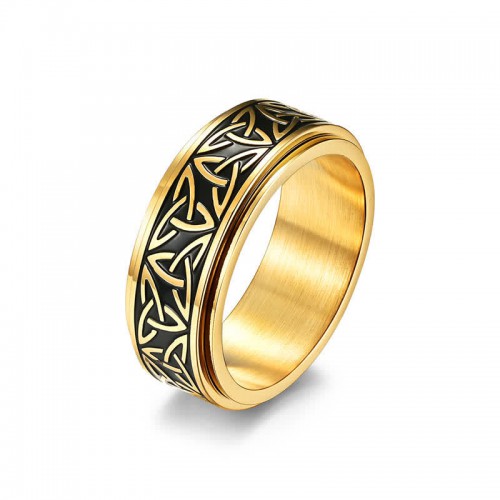 Triangle Knot Titanium Steel Calm Ring