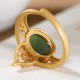 Gourd Cyan Jade Copper Coin Luck Ring Gourd Cyan Jade Copper Coin Luck Ring