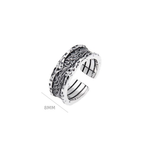 925 Silver Retro Tang Dynasty Adjustable Luck Ring 925 Silver Retro Tang Dynasty Adjustable Luck Ring
