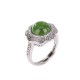 925 Silver Hetian Cyan Jade Luck Ring 925 Silver Hetian Cyan Jade Luck Ring