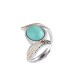 925 Silver Turquoise Feather Protection Ring