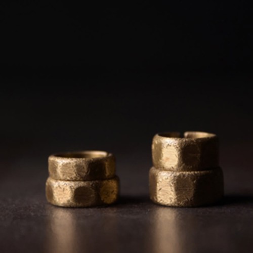 Tibetan Simple Copper Frosted Wealth Ring